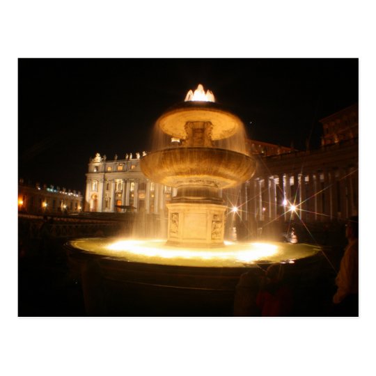 Vatican fountains, Bernini Postcard
