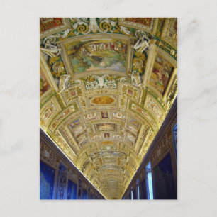 vatican gallery maps postcard