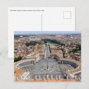 Vatican, Italy: St. Peter's Square aerial view Postcard