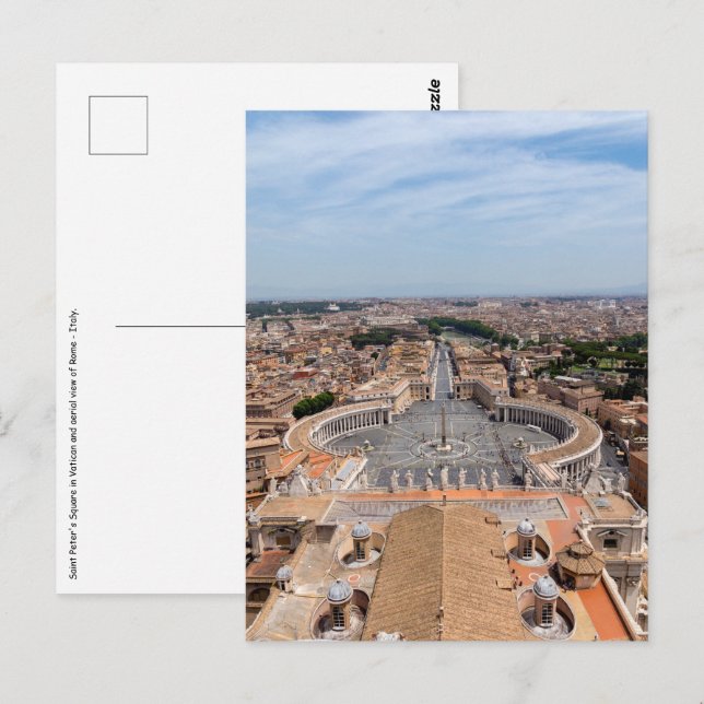 Vatican, Italy: St. Peter's Square aerial view Postcard (Front/Back)