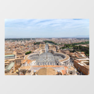 Vatican, Italy: St. Peter's Square aerial view Window Cling