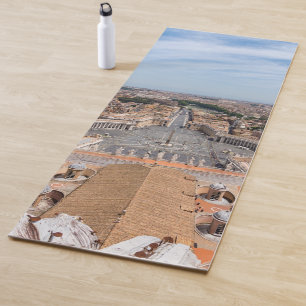 Vatican, Italy: St. Peter's Square aerial view Yoga Mat