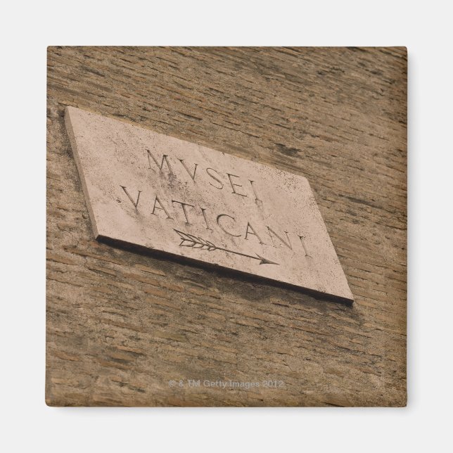 Vatican Museums sign, Rome, Italy Magnet (Front)