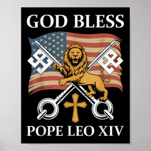 Vatican Pope Leo Xiv - God Bless Pope Leo Xiv Poster