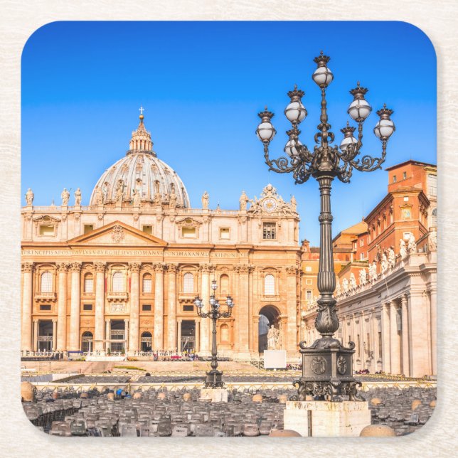  Vatican Square Paper Coaster (Front)