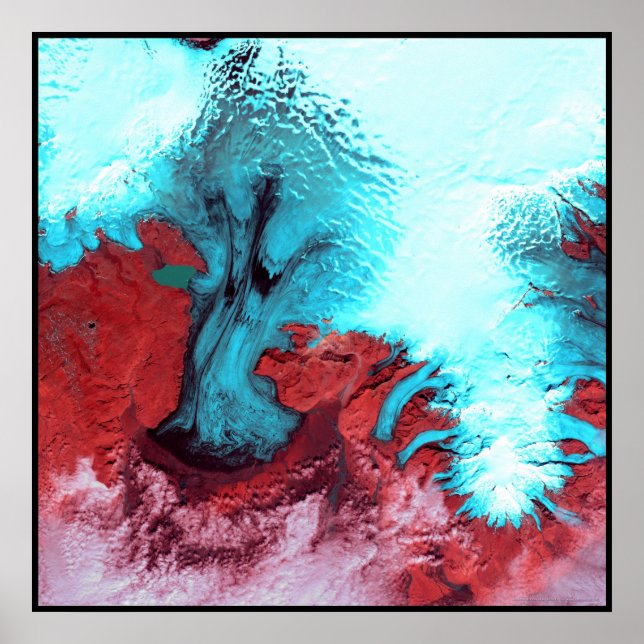 Vatnajokull Glacier Ice Cap Iceland Poster (Front)