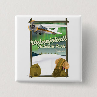 Vatnajökull National Park Iceland 2 Inch Square Button