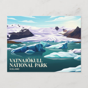 Vatnajokull National Park Iceland Postcard
