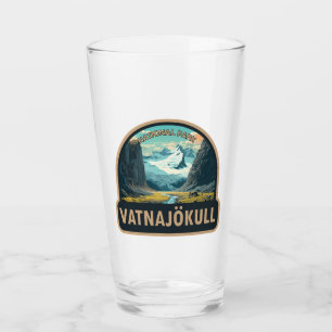 Vatnajokull National Park Iceland Travel Vintage Glass
