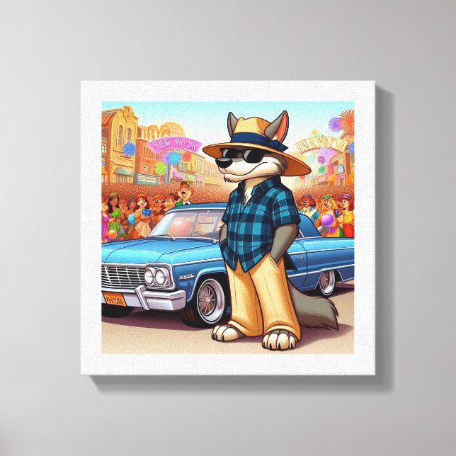 Vato Lobo "New Year" Canvas Print (Front)