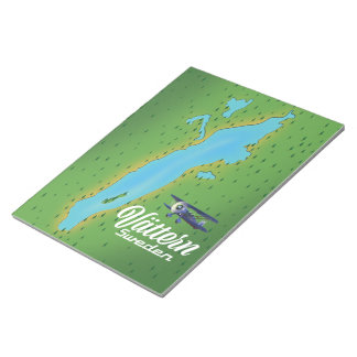Vättern Sweden Lake map Notepad