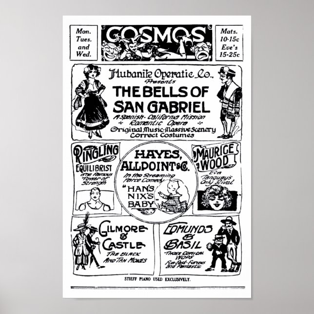 Vaudeville 1915 Poster vintage (Devant)