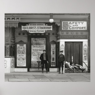 Vaudeville Theatre, 1910. Vintage Photo Poster