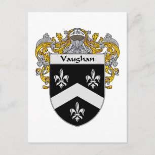 Vaughan Coat of Arms (Mantled) Postcard