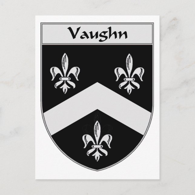 Vaughn Coat of Arms/Family Crest Postcard (Front)