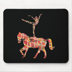 Vaulting Equestrian Horse Girl Vaulting Horseback  Mouse Pad