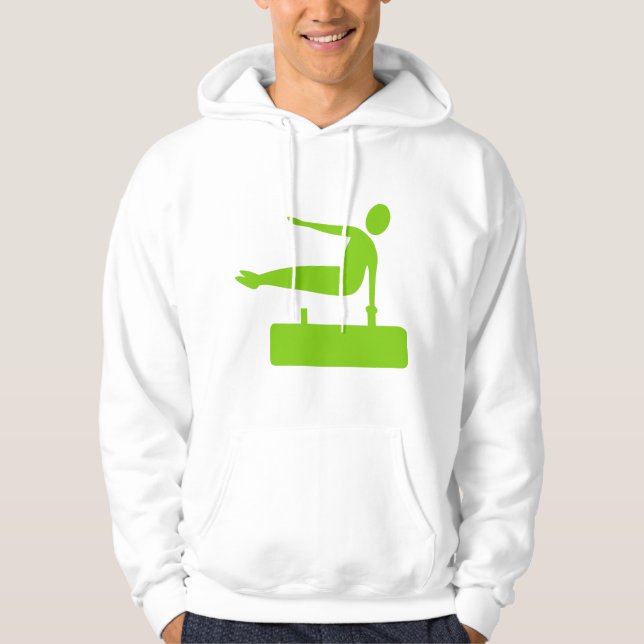 Vaulting Figure - Martian Green Hoodie (Front)
