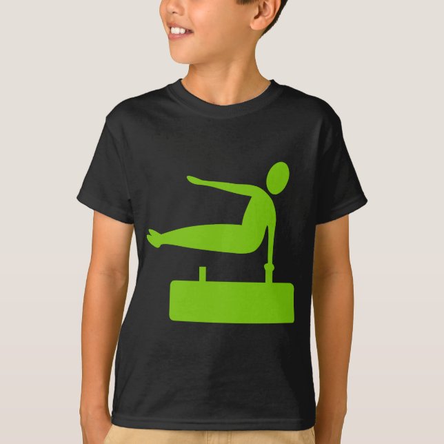 Vaulting Figure - Martian Green T-Shirt (Front)