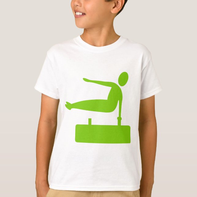 Vaulting Figure - Martian Green T-Shirt (Front)