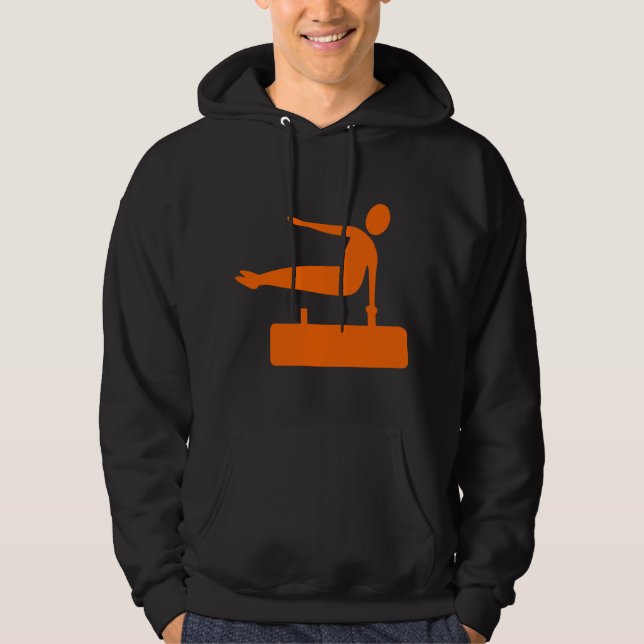 Vaulting Figure - Orange Hoodie (Front)