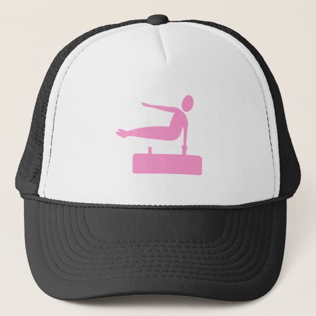 Vaulting Figure - Pink Trucker Hat (Front)