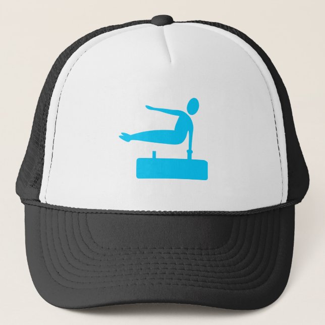 Vaulting Figure - Sky Blue Trucker Hat (Front)