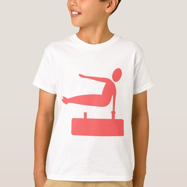 Vaulting Figure - Tropical Pink T-Shirt (Front)