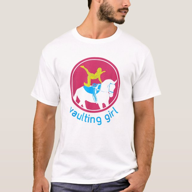 Vaulting Girl Equestrian Horse Vaulting T Shirt (Front)