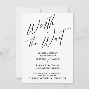 Vaut la peine d'attendre le Faire-part Mariage rep