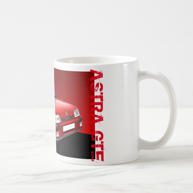 Vauxhall Astra GTE Classic Car Illustrated Mug (R) (Right)