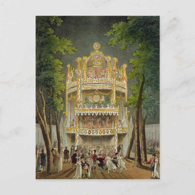 Vauxhall gardens, 1808 postcard (Front)