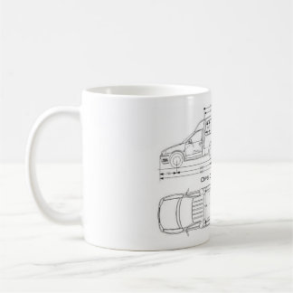 Vauxhall Opel Holden Combo B Blueprint Coffee Mug