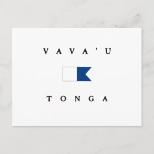 Vava'u Tonga Alpha Dive Flag Postcard