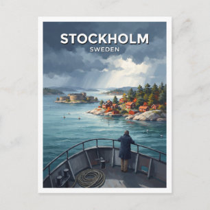 Vaxholm and Stockholm Archipelago Sweden Souvenir Postcard