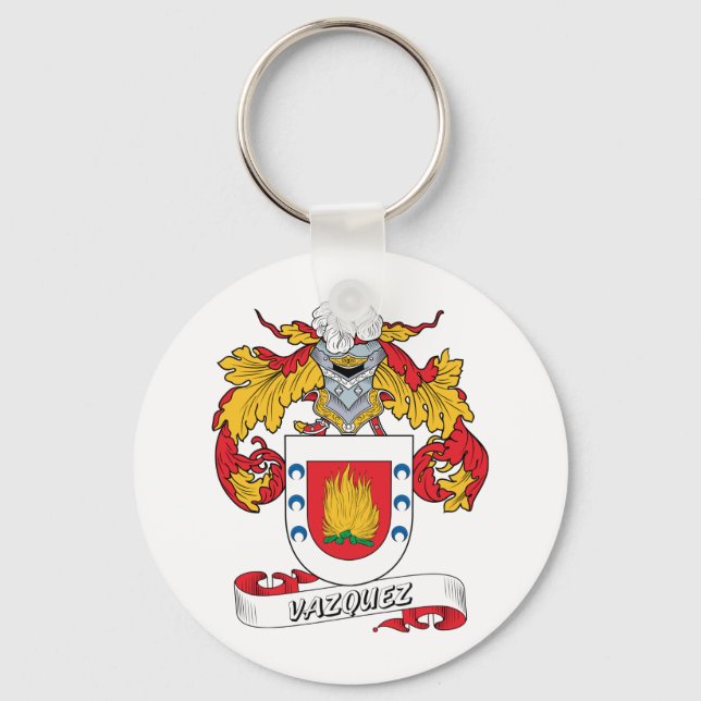 Vazquez Family Crest Keychain (Front)