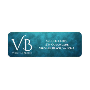 VB Virginia Beach on Blue Water Background Address