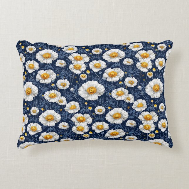 Vbrant floral pattern accent pillow (Front)