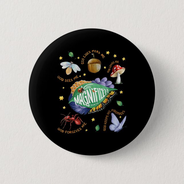 Vbs 2025 Magnified Smallest Insects Adventure Chri 2 Inch Round Button (Front)