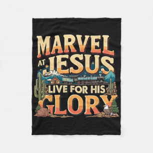 Vbs 2025 True North Christian Camp His Glory Junct Fleece Blanket