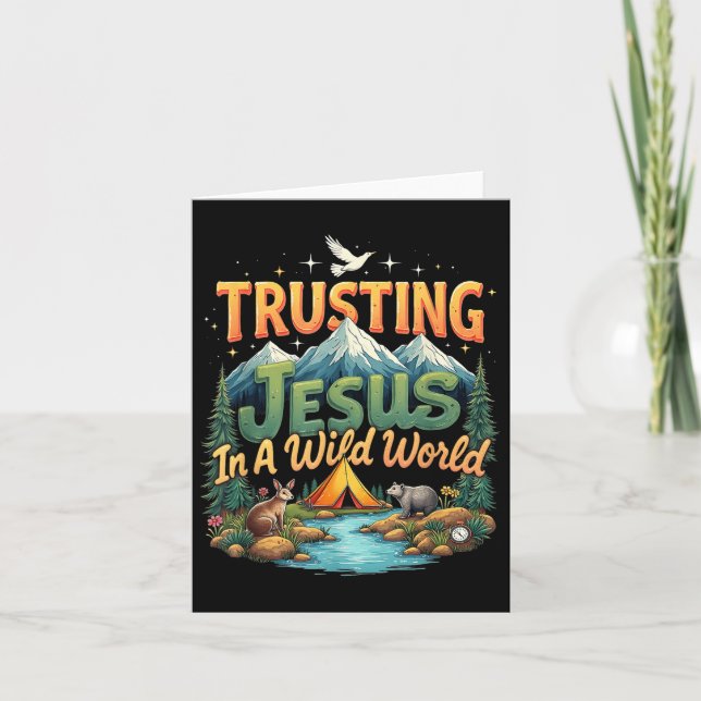 Vbs 2025 Trusting Jesus Camp Christian Summer True Card (Front)