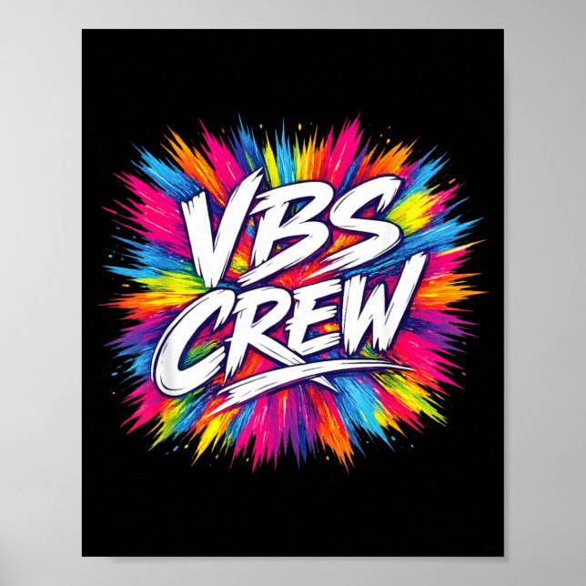 Vbs Crew Colourful Splash Vacation Bible School Vb Poster (Front)