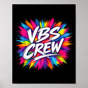 Vbs crew colourful splash vacation bible school vb poster