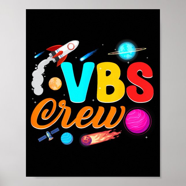 Vbs Crew Vacation Bible School 2026 Space Poster (Front)