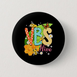 Vbs Hive Vacation Bible School 2025 Bumble Bee Hon 2 Inch Round Button