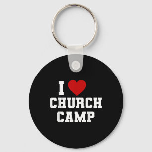 Vbs I Love Church Camp Christian Church Bible Scho Keychain
