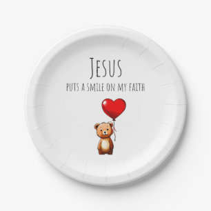 VBS Jesus puts a smile on my faith - party plate