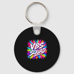 Vbs squad colourful splash vacation bible school keychain