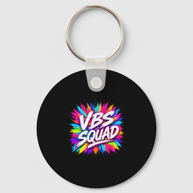 Vbs squad colourful splash vacation bible school keychain (Front)