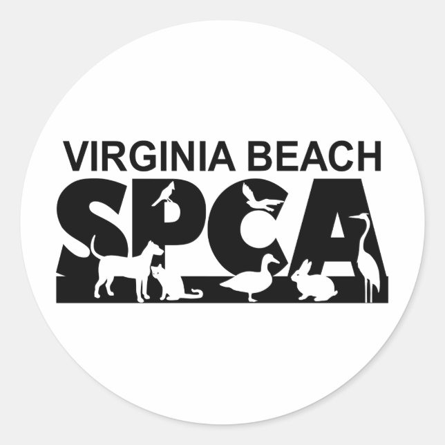 VBSPCA Logo Classic Round Sticker (Front)