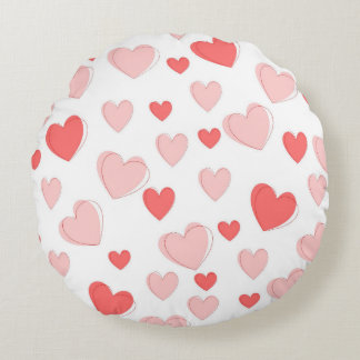 Vday Red Pink Heart Throw Pillow for Couch/Bedroom